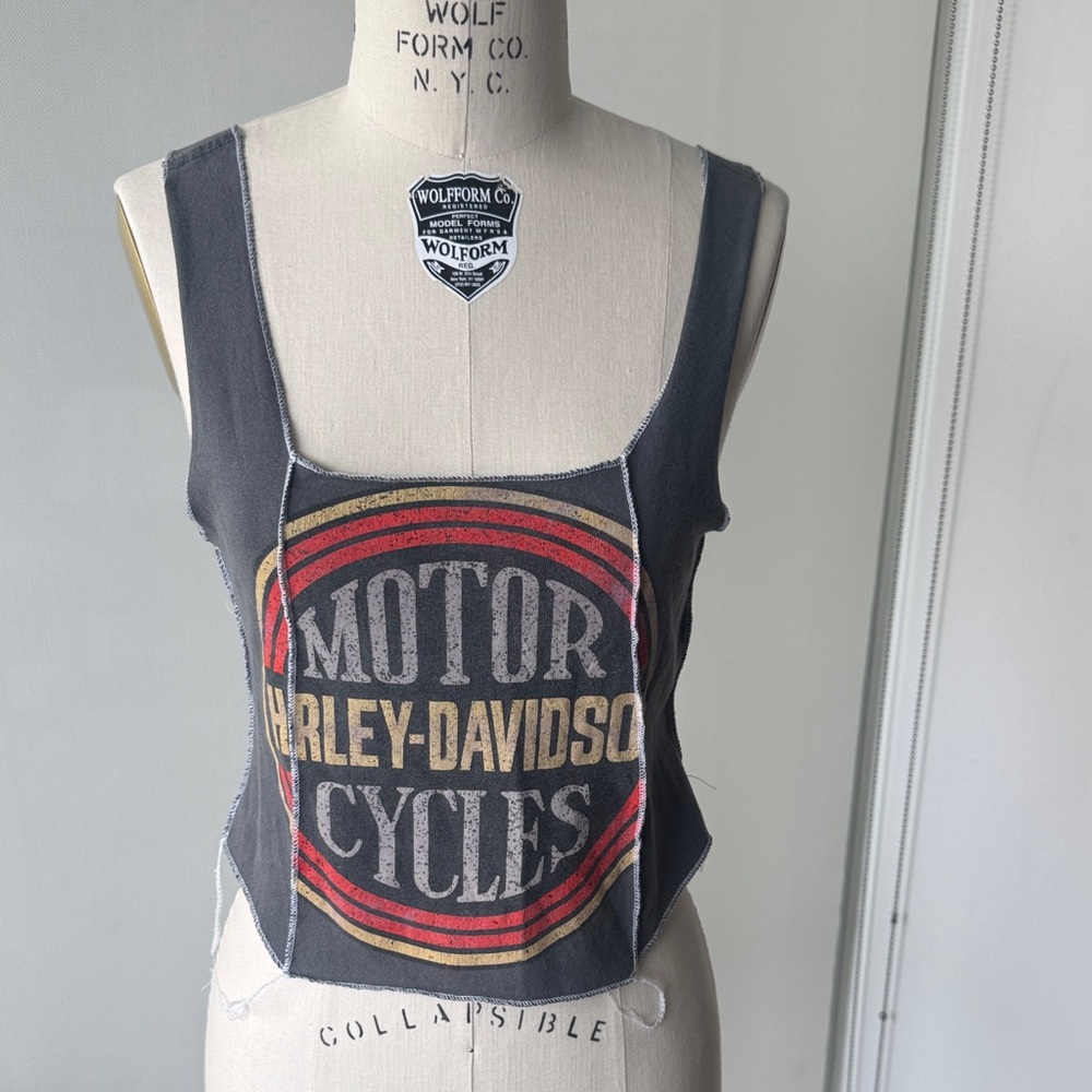 Harley-Davidson Black and Red Crop Top